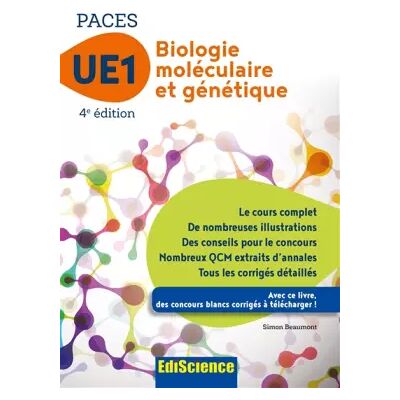 Biologie moléculaire-Génétique UE1 PACES - 4e éd. - Manuel, cours + QCM corrigés - Simon Beaumont - Publicité Biologie moléculaire-Génétique UE1 PACES - 4e éd. - Manuel, cours + QCM corrigés - Simon Beaumont - Publicité