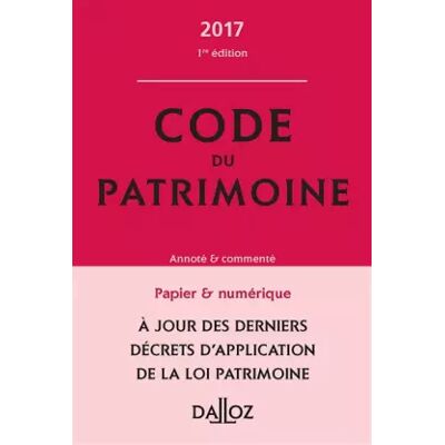 Edition 2017 Code du patrimoine 2017, annoté et commenté - Nouveauté - Suzanne Sprungard, Marie Cornu, Vincent Négri - Publicité Edition 2017 Code du patrimoine 2017, annoté et commenté - Nouveauté - Suzanne Sprungard, Marie Cornu, Vincent Négri - Publicité