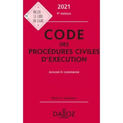 Edition 2021 Code des procédures civiles d'exécution 2021 - Annoté et commenté - Collectif, Anne Leborgne, Olivier Salati, Guillaume Payan, Laurent Dargent - Publicité Edition 2021 Code des procédures civiles d'exécution 2021 - Annoté et commenté - Collectif, Anne Leborgne, Olivier Salati, Guillaume Payan, Laurent Dargent - Publicité