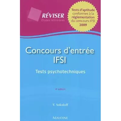 4 Concours d'entrée IFSI: Tests psychotechniques - Valérie Sakoloff - Publicité 4 Concours d'entrée IFSI: Tests psychotechniques - Valérie Sakoloff - Publicité