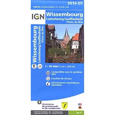 IGN 3914OT Carte de WISSEMBOURG 1:25 000 - IGN - Publicité IGN 3914OT Carte de WISSEMBOURG 1:25 000 - IGN - Publicité