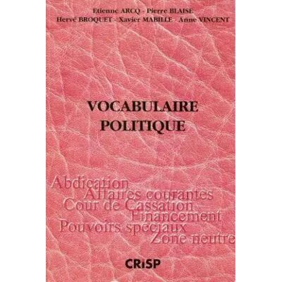 Vocabulaire Politique - Publicité Vocabulaire Politique - Publicité