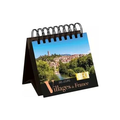 Illustrated 365 jours Villages de France - calendrier Géo - Play Bac - Publicité Illustrated 365 jours Villages de France - calendrier Géo - Play Bac - Publicité