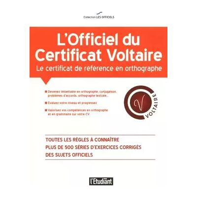 L'officiel du certificat Voltaire - Julien Soulié - Publicité L'officiel du certificat Voltaire - Julien Soulié - Publicité