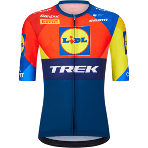 Santini - Replica Lidl Trek 2025 - Maillot de cyclisme Homme - Bleu(e) - L - Publicité Santini - Replica Lidl Trek 2025 - Maillot de cyclisme Homme - Bleu(e) - L - Publicité