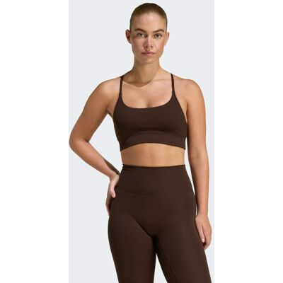Brassière longue côtelée adidas All Me Maintien léger Aurora Coffee S - Publicité Brassière longue côtelée adidas All Me Maintien léger Aurora Coffee S - Publicité