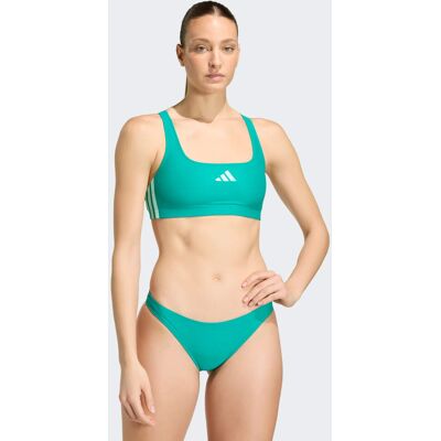Adidas Bikini 3 bandes dos en V Equipment Green / Clear Mint 50 - Publicité Adidas Bikini 3 bandes dos en V Equipment Green / Clear Mint 50 - Publicité