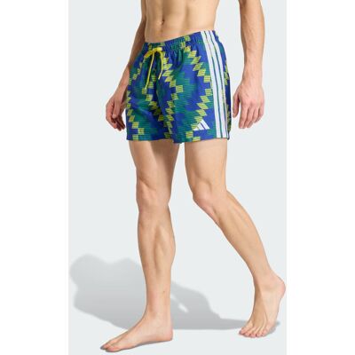 Adidas Short de bain graphique inspiration football 12,7 cm Bright Yellow / White XS - Publicité Adidas Short de bain graphique inspiration football 12,7 cm Bright Yellow / White XS - Publicité