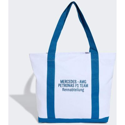 Adidas TOTE BAG MERCEDES - AMG PETRONAS FORMULA1 TEAM BLUE WONDER White / Dark Marine 1 Taille - Publicité Adidas TOTE BAG MERCEDES - AMG PETRONAS FORMULA1 TEAM BLUE WONDER White / Dark Marine 1 Taille - Publicité