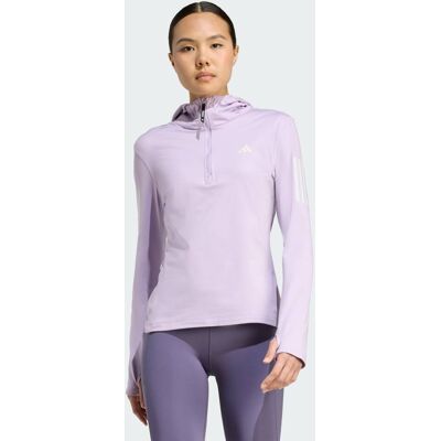 Adidas Sweat-shirt à capuche demi-zip hiver Own The Run Powder Plum L - Publicité Adidas Sweat-shirt à capuche demi-zip hiver Own The Run Powder Plum L - Publicité