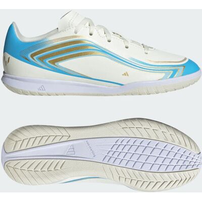 Adidas Chaussure de football F50 MESSI CLUB Indoor Enfants Ivory / Semi Blue Burst / Icey Blue 36 - Publicité Adidas Chaussure de football F50 MESSI CLUB Indoor Enfants Ivory / Semi Blue Burst / Icey Blue 36 - Publicité