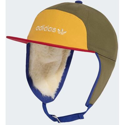 Adidas CASQUETTE CACHE-OREILLES Olive Strata / Preloved Yellow / Team Victory Red M/L - Publicité Adidas CASQUETTE CACHE-OREILLES Olive Strata / Preloved Yellow / Team Victory Red M/L - Publicité