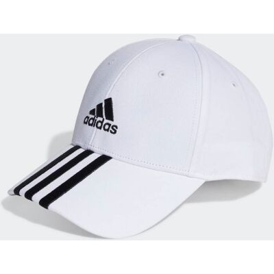 Adidas Casquette de baseball sergé coton 3 bandes White / Black M/L - Publicité Adidas Casquette de baseball sergé coton 3 bandes White / Black M/L - Publicité