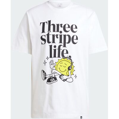 Adidas T-shirt graphique Positivity White XS - Publicité Adidas T-shirt graphique Positivity White XS - Publicité