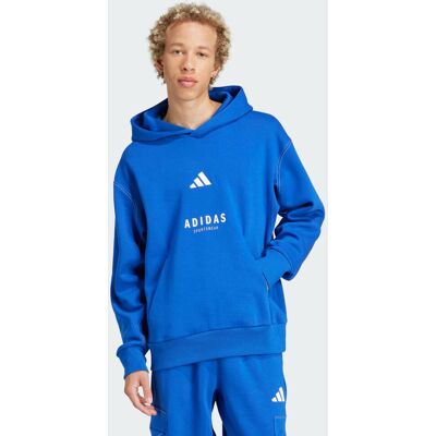 Adidas Sweat-shirt à capuche molleton graphique ALL SZN Royal Blue / Off White XS - Publicité Adidas Sweat-shirt à capuche molleton graphique ALL SZN Royal Blue / Off White XS - Publicité