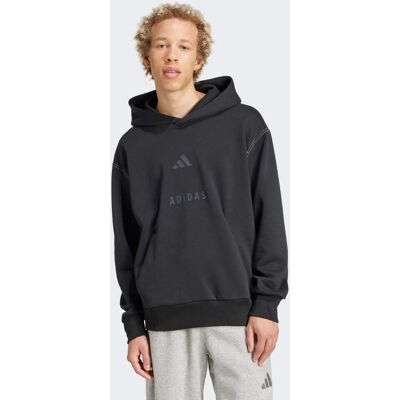 Adidas Sweat-shirt à capuche molleton graphique ALL SZN Black / Black S - Publicité Adidas Sweat-shirt à capuche molleton graphique ALL SZN Black / Black S - Publicité