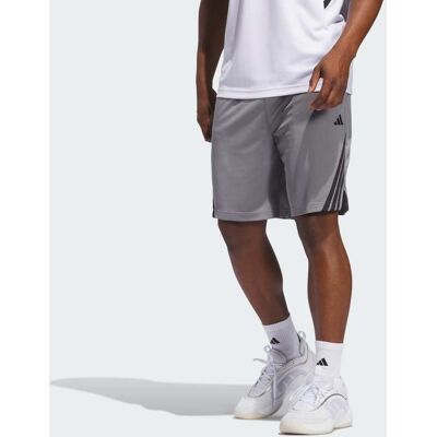 Adidas Short 3 bandes Legends Basketball Grey Three / Black XS 18 CM - Publicité Adidas Short 3 bandes Legends Basketball Grey Three / Black XS 18 CM - Publicité