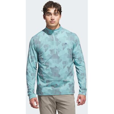 Adidas Pull imprimé quart de zip Go-To Mint Ton S - Publicité Adidas Pull imprimé quart de zip Go-To Mint Ton S - Publicité