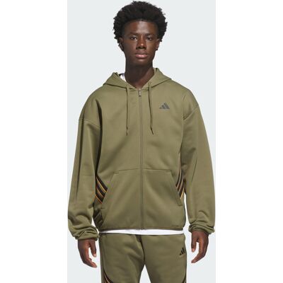 SWEAT-SHIRT À CAPUCHE ADIDAS CRAZY WARM FULLZIP Olive Strata / Lucid Orange XS - Publicité SWEAT-SHIRT À CAPUCHE ADIDAS CRAZY WARM FULLZIP Olive Strata / Lucid Orange XS - Publicité
