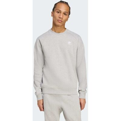 Adidas Sweat-shirt ras-du-cou Trèfle Essentials Medium Grey Heather / White XL - Publicité Adidas Sweat-shirt ras-du-cou Trèfle Essentials Medium Grey Heather / White XL - Publicité