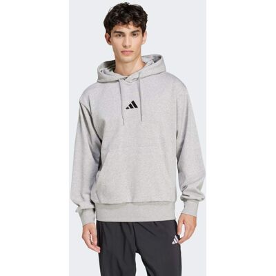 Adidas Sweat-shirt à capuche molleton Essentials Feelcozy Medium Grey Heather / Black XS - Publicité Adidas Sweat-shirt à capuche molleton Essentials Feelcozy Medium Grey Heather / Black XS - Publicité