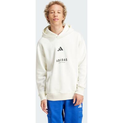Adidas Sweat-shirt à capuche molleton graphique ALL SZN Off White / Black L - Publicité Adidas Sweat-shirt à capuche molleton graphique ALL SZN Off White / Black L - Publicité