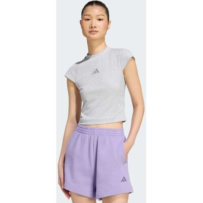 T-SHIRT CÔTELÉ PETIT LOGO ADIDAS KIT Light Grey Heather S - Publicité T-SHIRT CÔTELÉ PETIT LOGO ADIDAS KIT Light Grey Heather S - Publicité