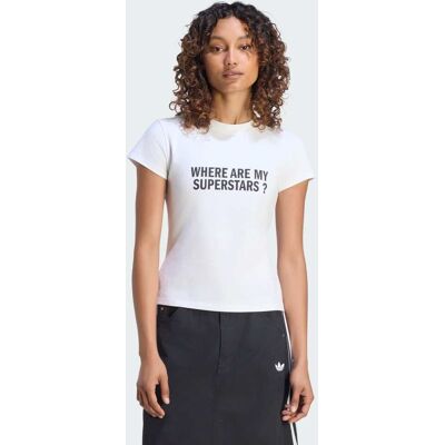 Adidas T-SHIRT WHERE ARE MY SUPERSTARS FEMMES White XS - Publicité Adidas T-SHIRT WHERE ARE MY SUPERSTARS FEMMES White XS - Publicité