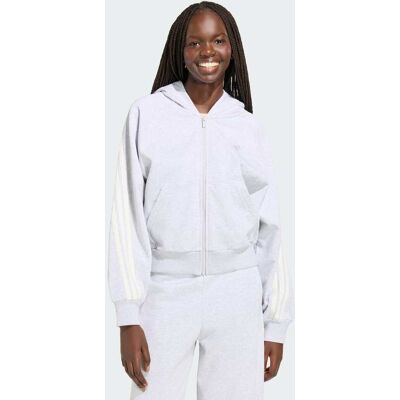 VESTE À CAPUCHE ZIP INTÉGRAL ADIDAS KIT 3-STRIPES Light Grey Heather / Off White M - Publicité VESTE À CAPUCHE ZIP INTÉGRAL ADIDAS KIT 3-STRIPES Light Grey Heather / Off White M - Publicité