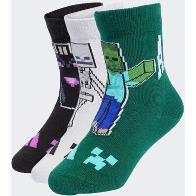 CHAUSSETTES ADIDAS MINECRAFT ENFANTS (3PAIRES) Light Solid Grey / Collegiate Green / Black 31-33 - Publicité CHAUSSETTES ADIDAS MINECRAFT ENFANTS (3PAIRES) Light Solid Grey / Collegiate Green / Black 31-33 - Publicité