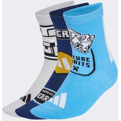 CHAUSSETTES ADIDAS MINECRAFT JUNIOR Light Solid Grey / Blue Burst / Dark Blue 25-27 - Publicité CHAUSSETTES ADIDAS MINECRAFT JUNIOR Light Solid Grey / Blue Burst / Dark Blue 25-27 - Publicité