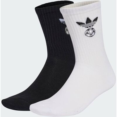 Adidas CHAUSSETTES MI-MOLLET DE FOOTBALL BRODÉES (2 PAIRES) White / Black 40-42 - Publicité Adidas CHAUSSETTES MI-MOLLET DE FOOTBALL BRODÉES (2 PAIRES) White / Black 40-42 - Publicité