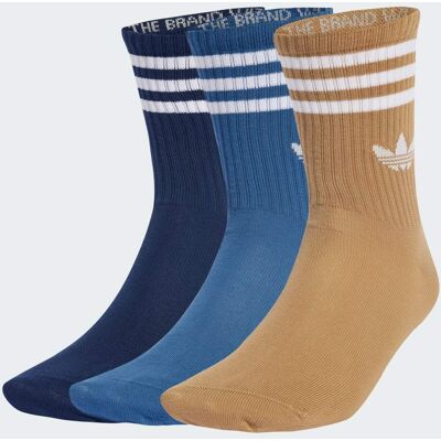 Adidas Chaussettes mi-mollet 3 bandes (3 paires) Ash Blue / Night Indigo / Cardboard 40-42 - Publicité Adidas Chaussettes mi-mollet 3 bandes (3 paires) Ash Blue / Night Indigo / Cardboard 40-42 - Publicité