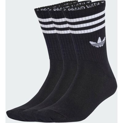 Adidas Chaussettes mi-mollet 3 bandes (3 paires) Black / Black / Black 37-39 - Publicité Adidas Chaussettes mi-mollet 3 bandes (3 paires) Black / Black / Black 37-39 - Publicité