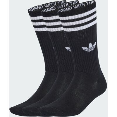 Adidas Chaussettes mi-mollet 3 bandes (3 paires) Black / Black / Black 46-48 - Publicité Adidas Chaussettes mi-mollet 3 bandes (3 paires) Black / Black / Black 46-48 - Publicité