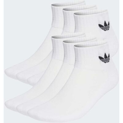 Adidas Socquettes Mid (6 paires) White 34-36 - Publicité Adidas Socquettes Mid (6 paires) White 34-36 - Publicité