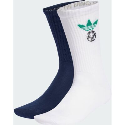 Adidas CHAUSSETTES MI-MOLLET DE FOOTBALL BRODÉES (2 PAIRES) White / Night Indigo 37-39 - Publicité Adidas CHAUSSETTES MI-MOLLET DE FOOTBALL BRODÉES (2 PAIRES) White / Night Indigo 37-39 - Publicité