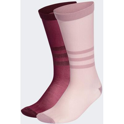 Adidas CHAUSSETTES MONTANTES ULTRA FINES (2 PAIRES) Sandy Pink / Shadow Red 37-39 - Publicité Adidas CHAUSSETTES MONTANTES ULTRA FINES (2 PAIRES) Sandy Pink / Shadow Red 37-39 - Publicité