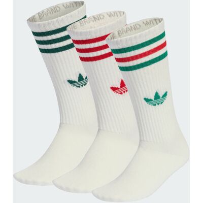 Adidas Chaussettes mi-mollet 3 bandes (3 paires) Off White / Off White / Off White 43-45 - Publicité Adidas Chaussettes mi-mollet 3 bandes (3 paires) Off White / Off White / Off White 43-45 - Publicité