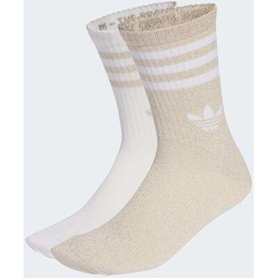 Adidas Chaussettes mi-mollet 3 bandes Glitter (2 paires) Ice Gold Met. / White 40-42 - Publicité Adidas Chaussettes mi-mollet 3 bandes Glitter (2 paires) Ice Gold Met. / White 40-42 - Publicité