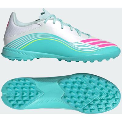 Adidas Chaussure de football F50 MESSI LEAGUE Turf Cloud White / Lucid Pink / Flash Aqua 46 2/3 - Publicité Adidas Chaussure de football F50 MESSI LEAGUE Turf Cloud White / Lucid Pink / Flash Aqua 46 2/3 - Publicité