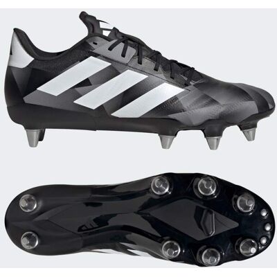Adidas Chaussure de rugby Kakari RS Grey / Cloud White / Carbon 40 - Publicité Adidas Chaussure de rugby Kakari RS Grey / Cloud White / Carbon 40 - Publicité