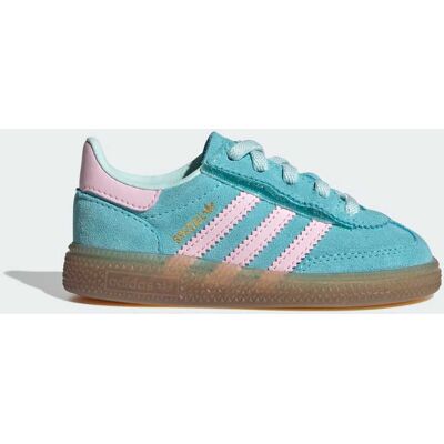 Adidas Chaussure lacets élastiques fermeture confortable Handball Spezial Enfants Pulse Aqua / Clear Pink / Gum 19 - Publicité Adidas Chaussure lacets élastiques fermeture confortable Handball Spezial Enfants Pulse Aqua / Clear Pink / Gum 19 - Publicité