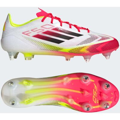 Bottes de football adidas F50 Elite Terrain Mouillé - Blanc - Publicité Bottes de football adidas F50 Elite Terrain Mouillé - Blanc - Publicité