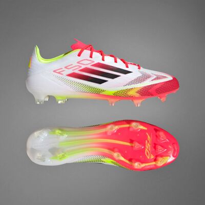 Adidas Chaussure F50 Elite Terrain souple Cloud White / Core Black / Solar Yellow 37 1/3 - Publicité Adidas Chaussure F50 Elite Terrain souple Cloud White / Core Black / Solar Yellow 37 1/3 - Publicité