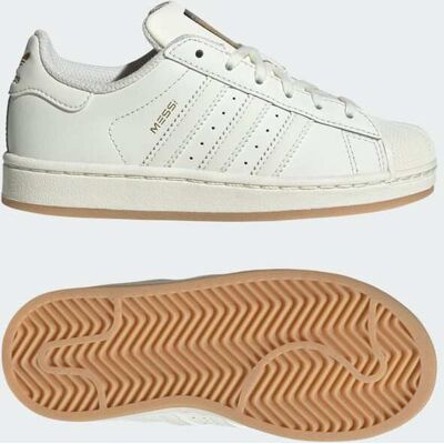 Adidas Chaussure SUPERSTAR MESSI Enfants Ivory / Ivory / Gold Metallic 34 - Publicité Adidas Chaussure SUPERSTAR MESSI Enfants Ivory / Ivory / Gold Metallic 34 - Publicité