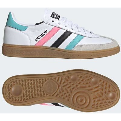 Adidas Chaussure Handball Spezial Cloud White / Easy Mint / Core Black 41 1/3 - Publicité Adidas Chaussure Handball Spezial Cloud White / Easy Mint / Core Black 41 1/3 - Publicité