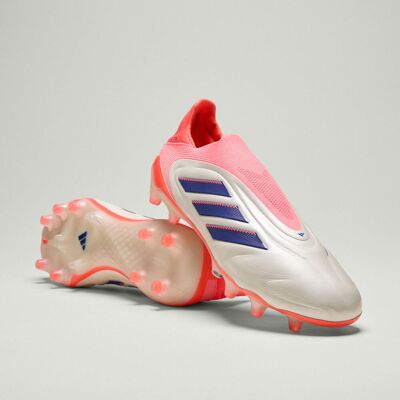 Adidas Chaussure Copa Pure 3 Elite sans lacets Terrain souple Off White / Lucid Blue / Signal Coral 48 - Publicité Adidas Chaussure Copa Pure 3 Elite sans lacets Terrain souple Off White / Lucid Blue / Signal Coral 48 - Publicité