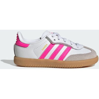 Adidas Chaussure lacets élastiques fermeture confortable Samba OG Enfants Cloud White / Lucid Pink / Gum 25 1/2 - Publicité Adidas Chaussure lacets élastiques fermeture confortable Samba OG Enfants Cloud White / Lucid Pink / Gum 25 1/2 - Publicité