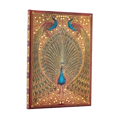 Paperblanks Hafiz’s Peacocks (Sangorski & Sutcliffe) Midi Lined Hardcover Journal (Elastic Band Closure) - Publicité Paperblanks Hafiz’s Peacocks (Sangorski & Sutcliffe) Midi Lined Hardcover Journal (Elastic Band Closure) - Publicité